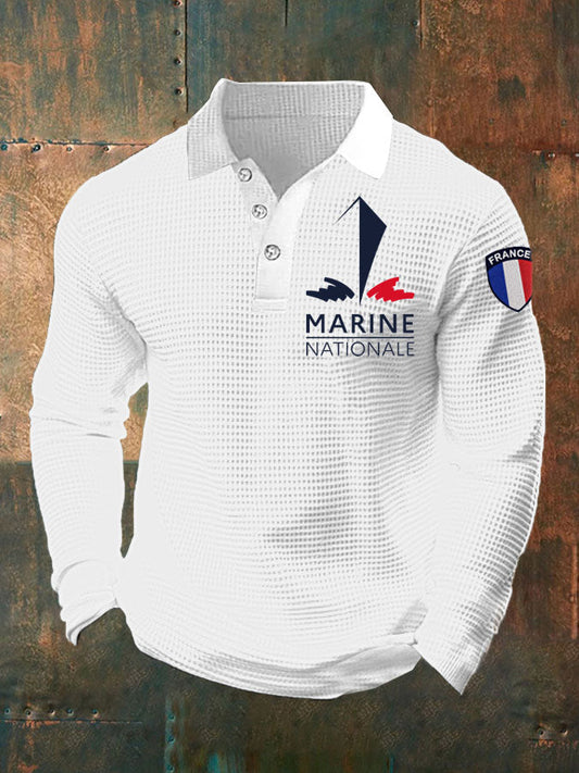 T-shirt à manches longues Marine Nationale Homme