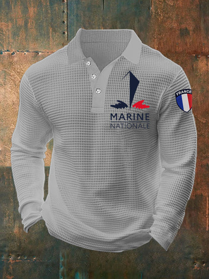 T-shirt à manches longues Marine Nationale Homme
