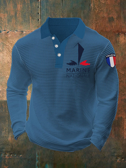 T-shirt à manches longues Marine Nationale Homme