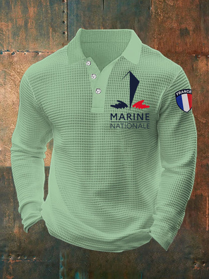 T-shirt à manches longues Marine Nationale Homme