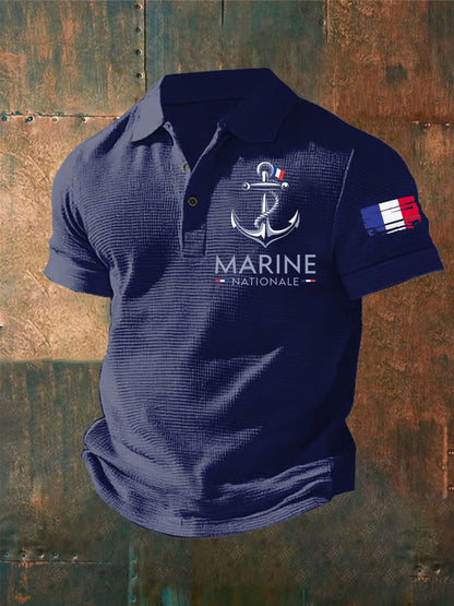 T-shirt à manches courtes Marine Nationale Waffle Homme