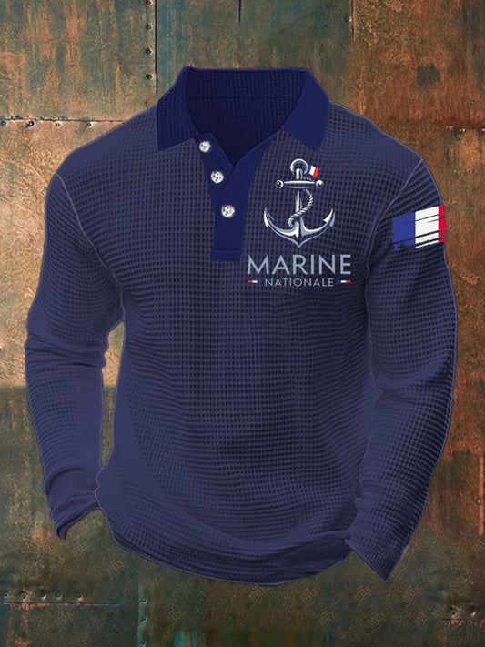 T-shirt à manches longues Marine Nationale Homme