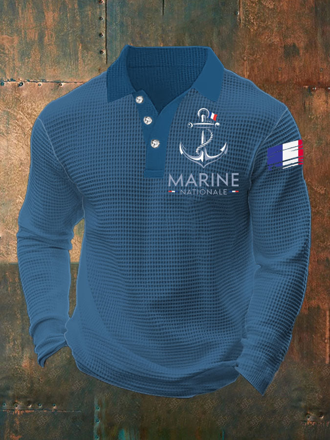 T-shirt à manches longues Marine Nationale Homme