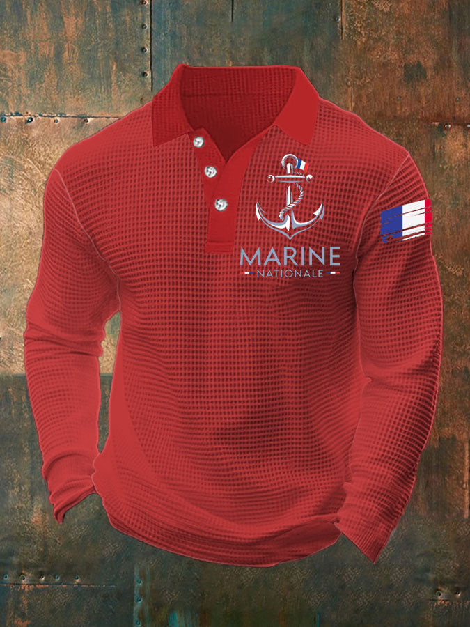 T-shirt à manches longues Marine Nationale Homme