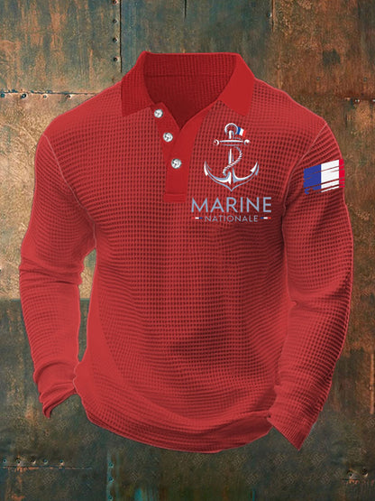 T-shirt à manches longues Marine Nationale Homme