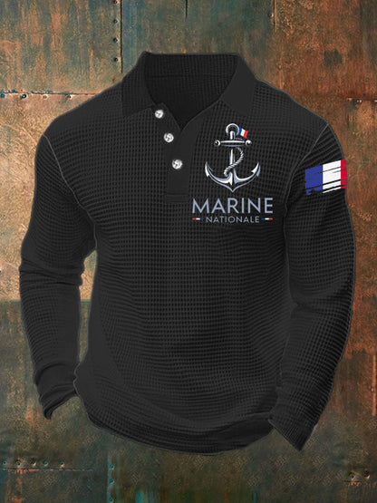 T-shirt à manches longues Marine Nationale Homme