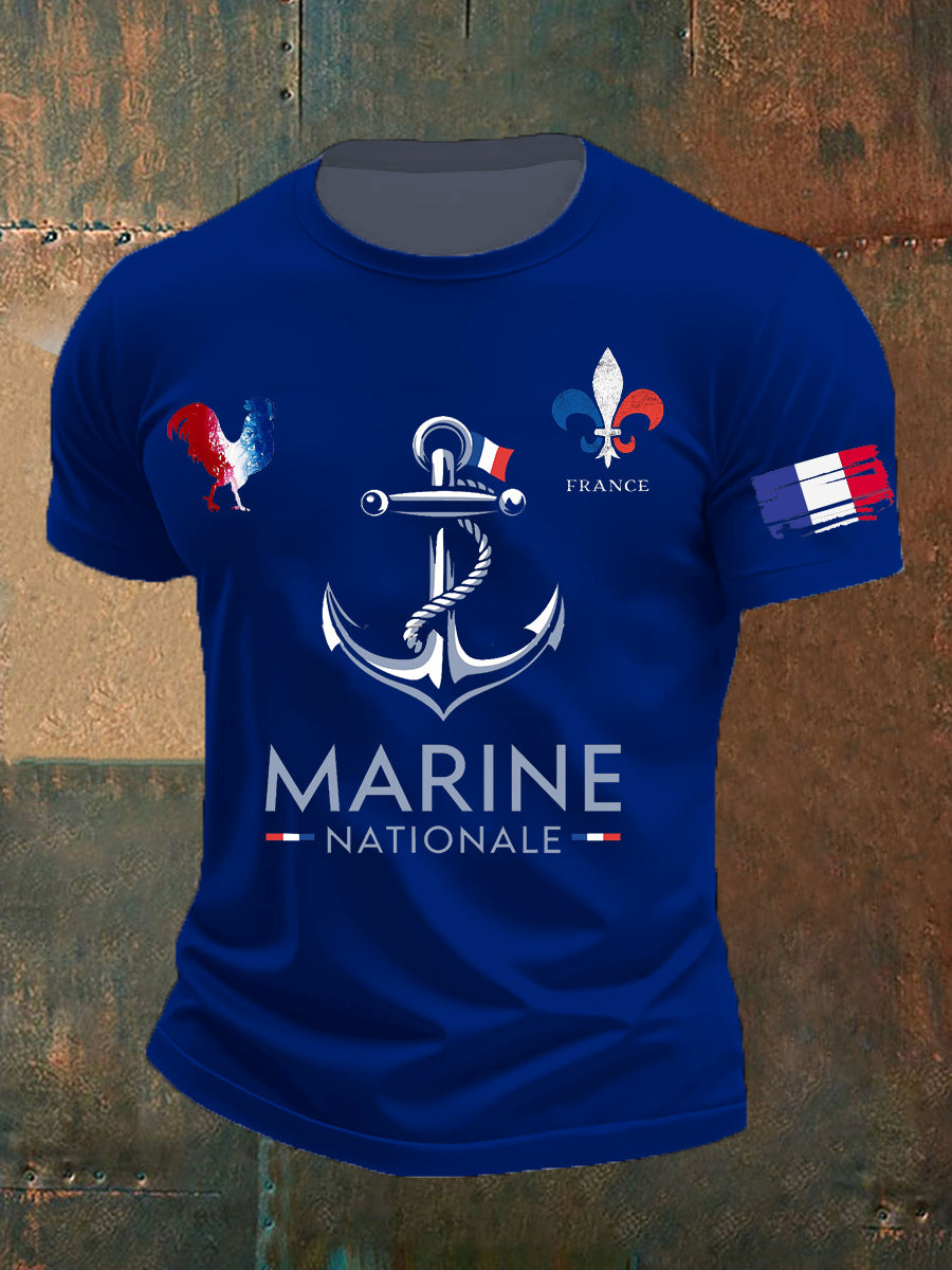 T-shirt à manches courtes Marine Nationale Waffle Homme