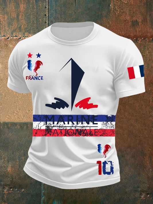 T-shirt à manches courtes Marine Nationale Waffle Homme