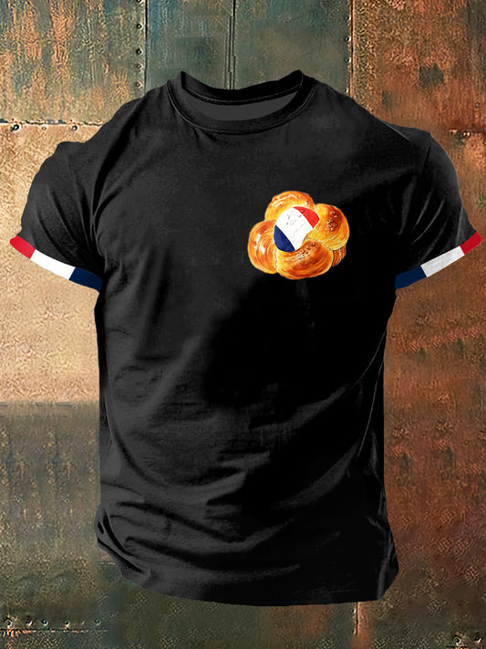 Soubrot Français Pain Imprimer Vintage Fashion T-shirt à manches courtes