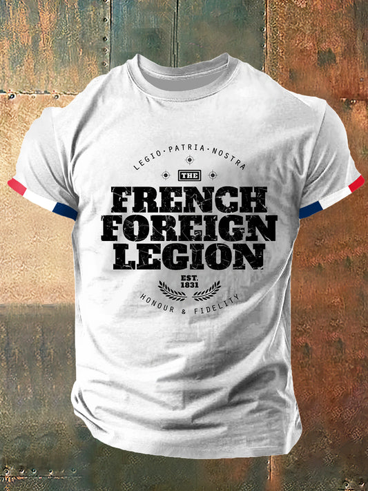 La Légion étrangère française Imprimer Vintage Fashion T-shirt à manches courtes pour hommes