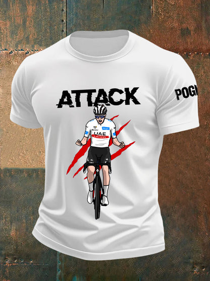 T-shirt Pogi Print Short Seeves pour homme