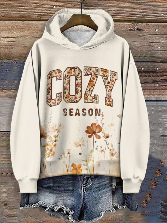 Sweatshirt à imprimé floral Cozy Season Femme