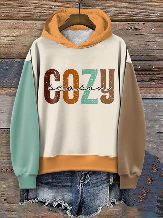 Sweatshirt Cozy Season Print Femme