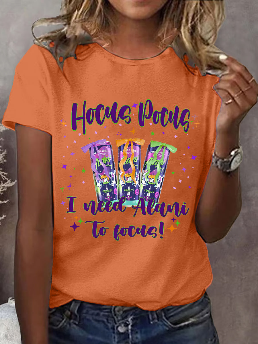 T-shirt décontracté Hocus Pocus I Need Alani To Focus pour femme