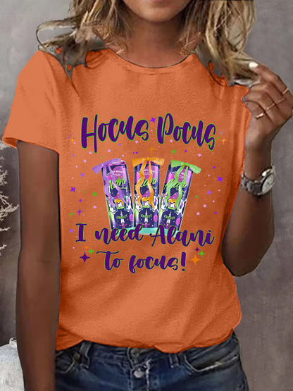 T-shirt décontracté Hocus Pocus I Need Alani To Focus pour femme