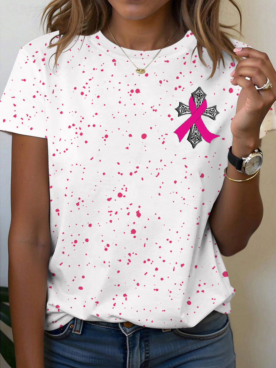 Sensibilisation au cancer du sein des femmes Je porte du rose pour moi-même Mes cicatrices racontent une histoire T-Shirt