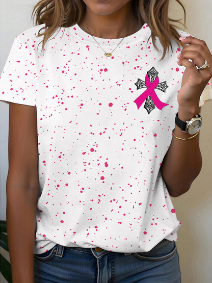 Sensibilisation au cancer du sein des femmes Je porte du rose pour moi-même Mes cicatrices racontent une histoire T-Shirt