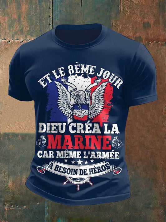 T-Shirt Homme Vintage Imprimé Français