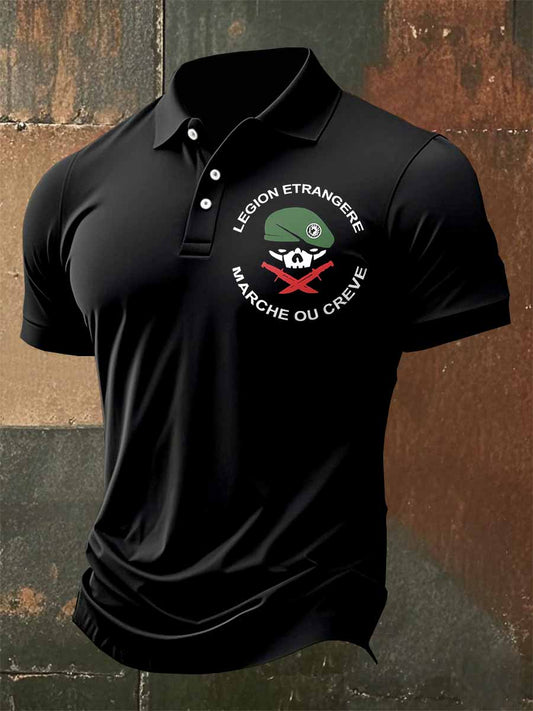 Polo Vintage Légion Étrangère Française Imprimé