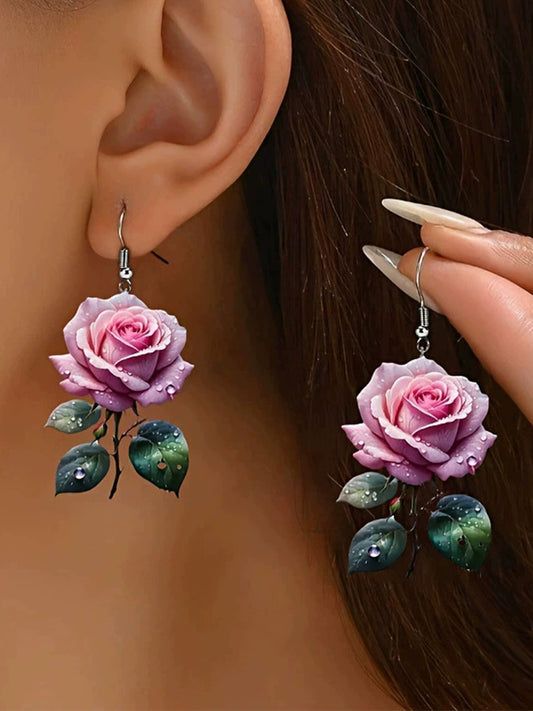 Boucles d'oreilles florales élégantes
