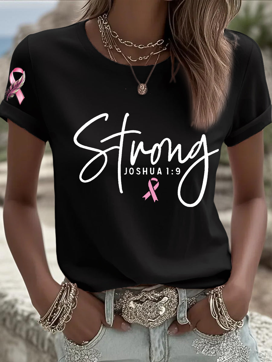 T-shirt à ruban rose pour femmes Survivor du cancer du sein