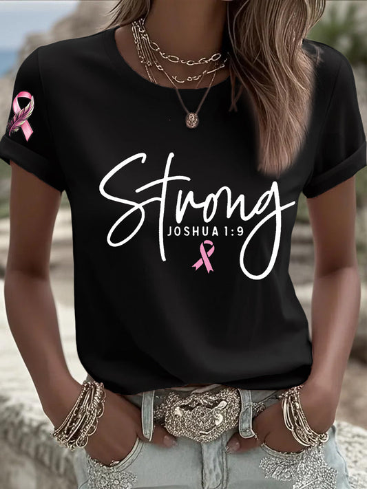 T-shirt à ruban rose pour femmes Survivor du cancer du sein