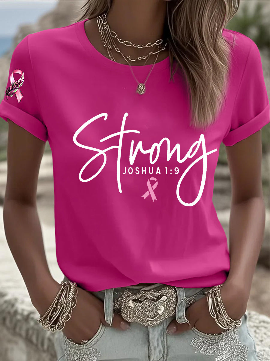 T-shirt à ruban rose pour femmes Survivor du cancer du sein