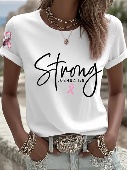 T-shirt à ruban rose pour femmes Survivor du cancer du sein