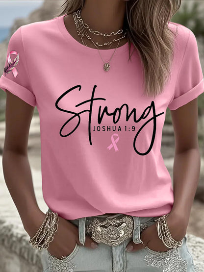 T-shirt à ruban rose pour femmes Survivor du cancer du sein