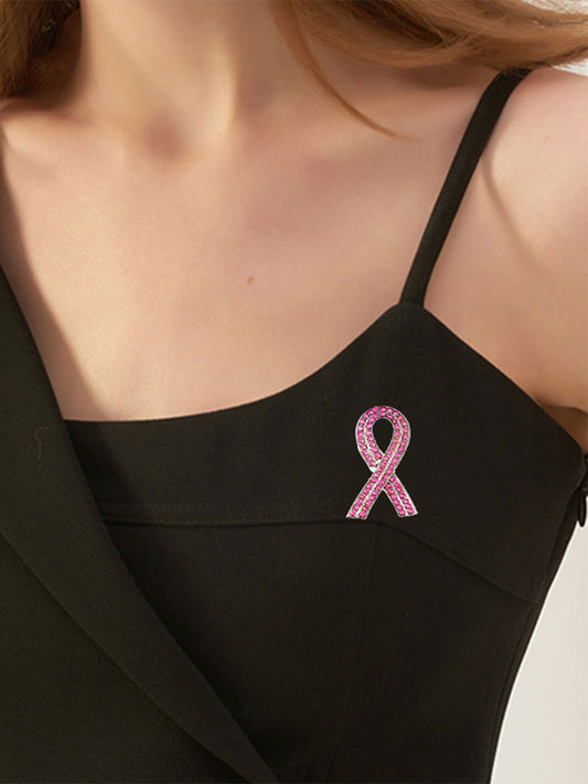Broche rose cancer du sein pour femme
