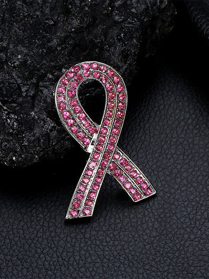 Broche rose cancer du sein pour femme