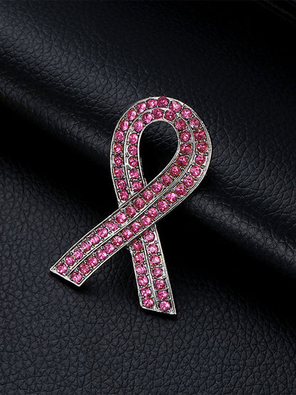 Broche rose cancer du sein pour femme