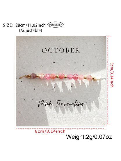 Bracelet Femme Rose Cancer Du Sein Ajustable