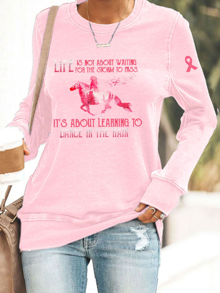 Sensibilisation au cancer du sein des femmes Imprimer Sweat-shirt décontracté