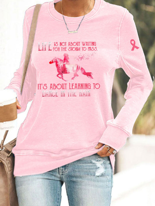 Sensibilisation au cancer du sein des femmes Imprimer Sweat-shirt décontracté