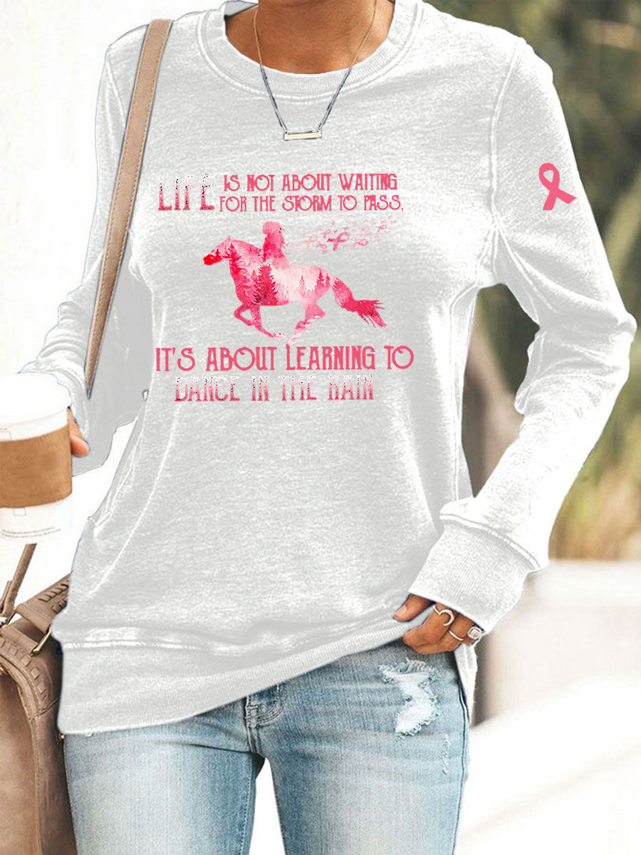Sensibilisation au cancer du sein des femmes Imprimer Sweat-shirt décontracté