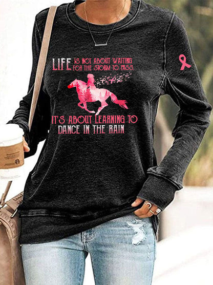 Sensibilisation au cancer du sein des femmes Imprimer Sweat-shirt décontracté