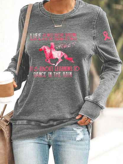 Sensibilisation au cancer du sein des femmes Imprimer Sweat-shirt décontracté