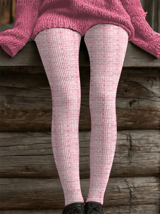 Leggings décontractés à carreaux roses pour femmes