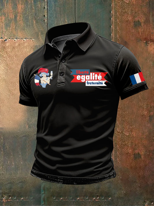 Polo Vintage Imprimé Homme