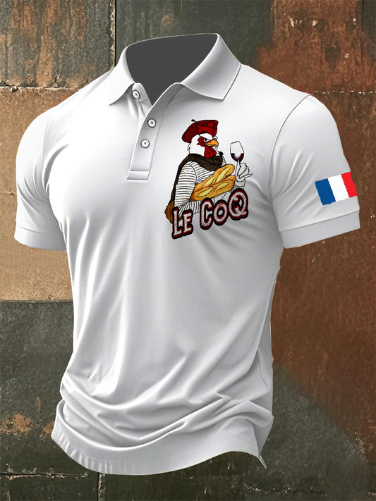Polo Vintage Imprimé Homme