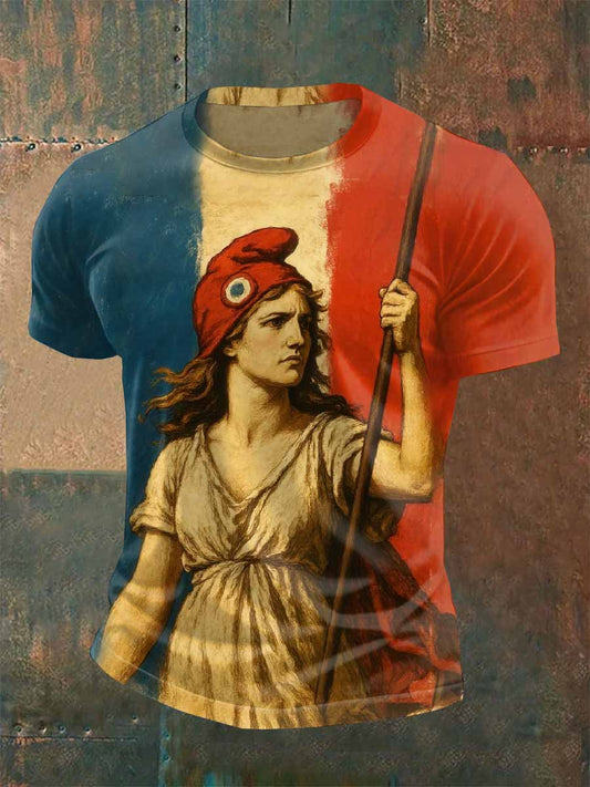T-Shirt Décontracté Vintage Mariana Imprimé