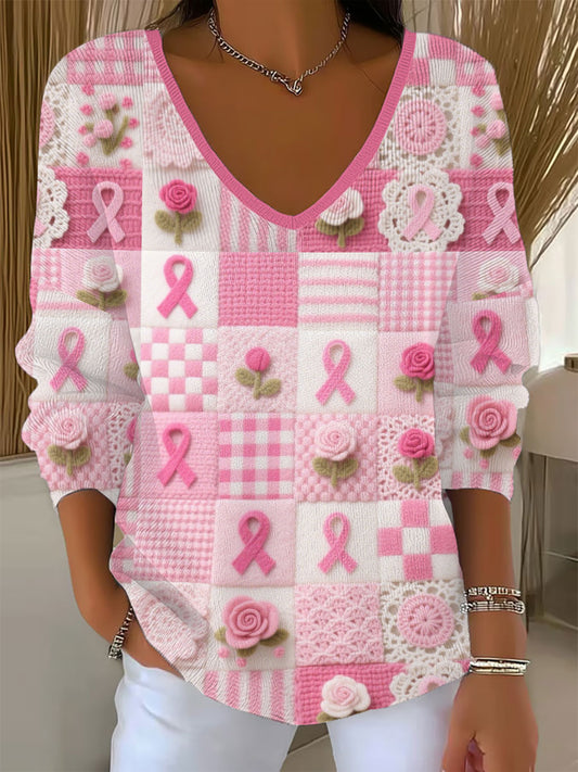 Top Décontracté Femme Rose Imprimé Floral
