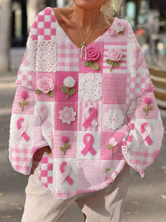 Top Décontracté Femme Rose Imprimé Floral