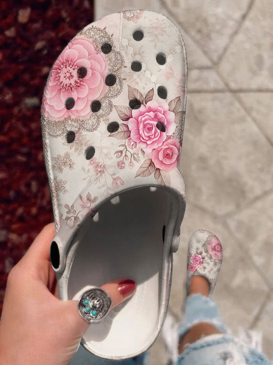 Femme Rose Imprimé Floral Casual Crocs