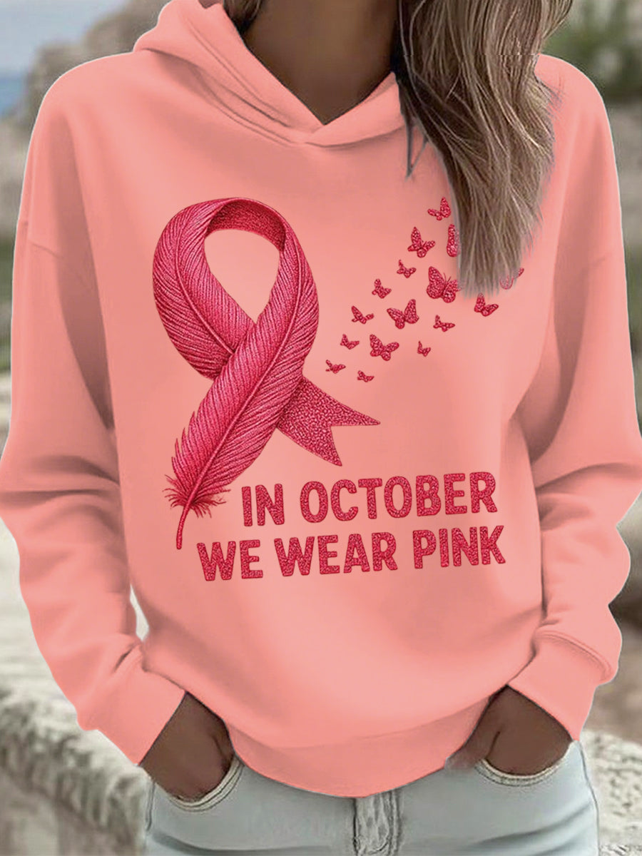 Sweatshirt Femme In october We Wear Rose