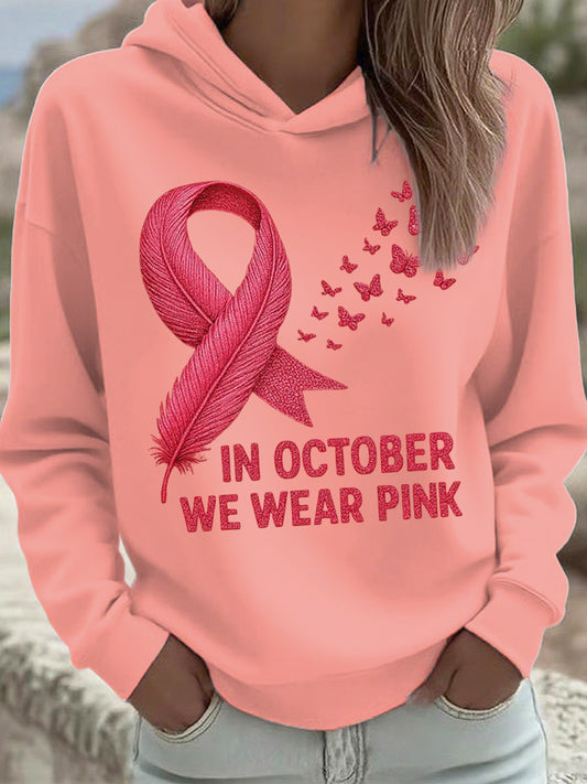 Sweatshirt Femme In october We Wear Rose