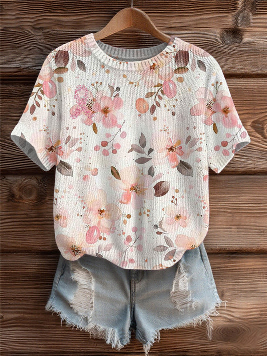 Pull Cozy Femme Rose Cancer Du Sein