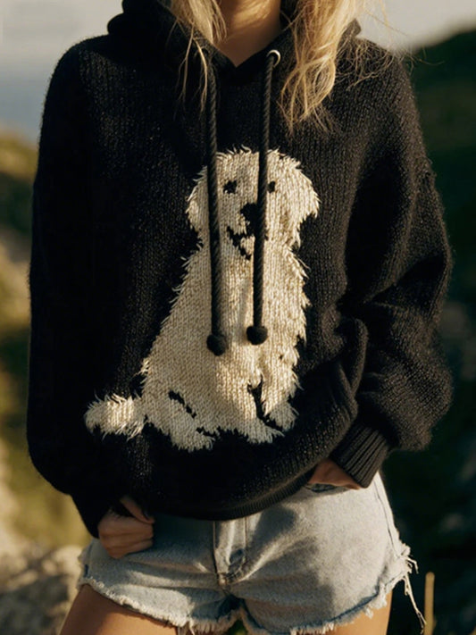 Classique en peluche Golden Retriever feutre confortable tricot surdimensionné Sweat à capuche