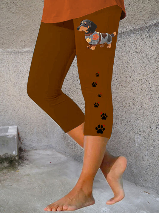 Automne chien Art Print sept minutes Bottoms femmes